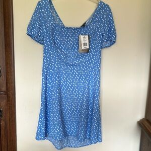 NWT Lily Rose XL Baby Blue Open Back Dress